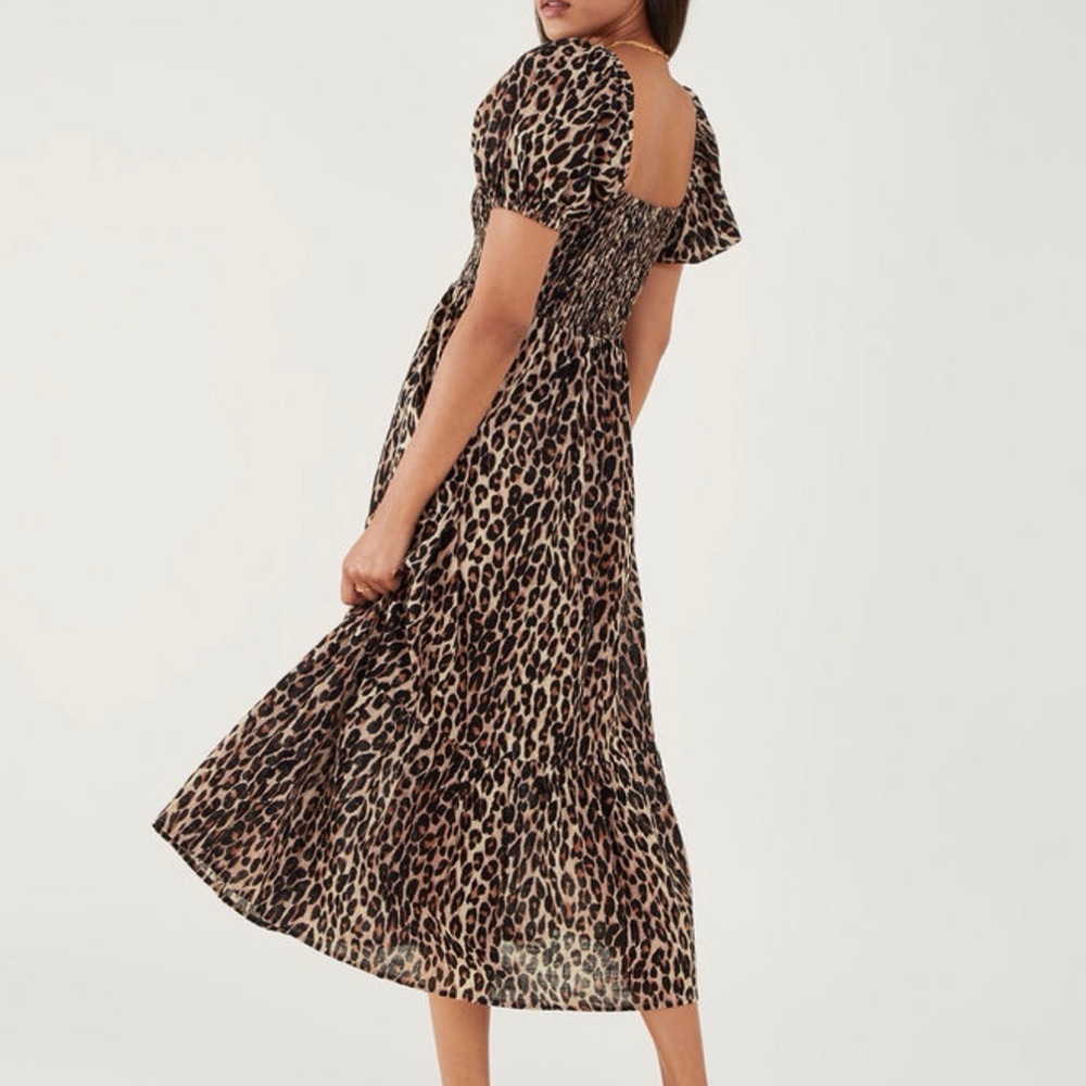 Leopard Print Maxi Dress - Brown